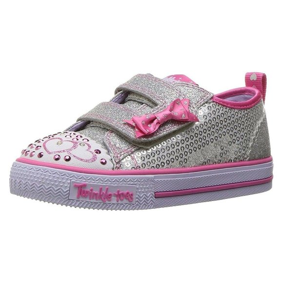 Skechers Other - Skechers Girls’ Shuffles-Itsy Bitsy Sneaker (Silver/Pink, 6 Toddler) 10764N NWOB